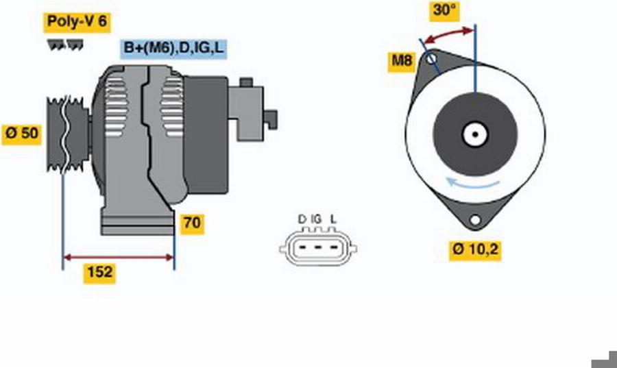 BOSCH 0986044731 - Alternator www.molydon.hr