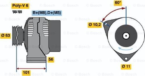 BOSCH 0 986 045 191 - Alternator www.molydon.hr