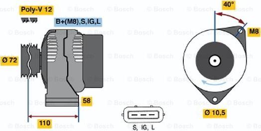 BOSCH 0 986 046 040 - Alternator www.molydon.hr