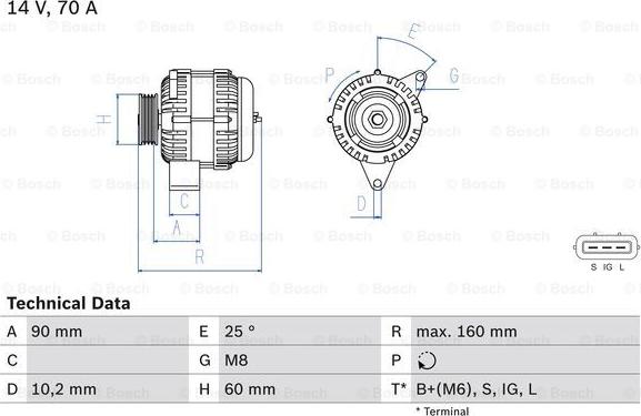 BOSCH 0 986 040 461 - Alternator www.molydon.hr