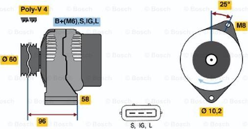 BOSCH 0 986 040 501 - Alternator www.molydon.hr