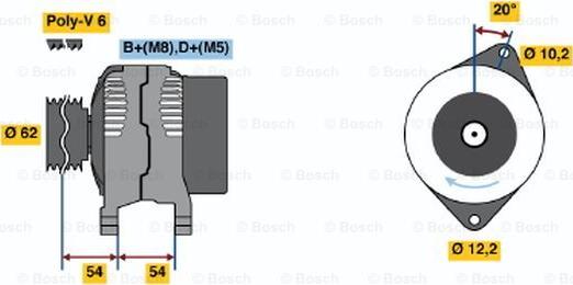 BOSCH 0 986 040 691 - Alternator www.molydon.hr