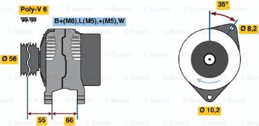 BOSCH 0 986 040 001 - Alternator www.molydon.hr