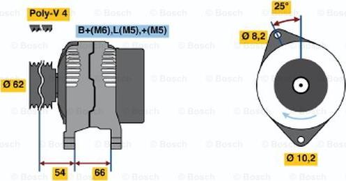 BOSCH 0 986 040 011 - Alternator www.molydon.hr