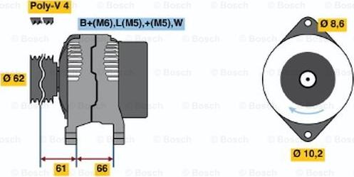 BOSCH 0 986 040 161 - Alternator www.molydon.hr