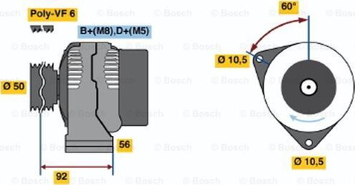 BOSCH 0 986 040 800 - Alternator www.molydon.hr