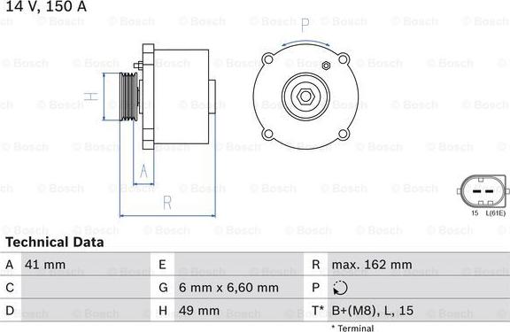 BOSCH 0 986 041 750 - Alternator www.molydon.hr