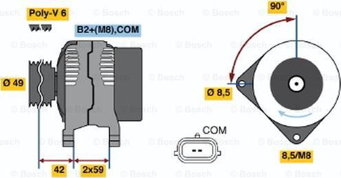 BOSCH 0 986 048 060 - Alternator www.molydon.hr