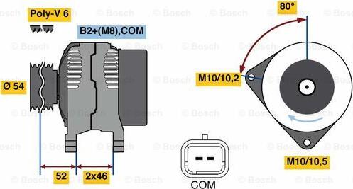 BOSCH 0 986 048 360 - Alternator www.molydon.hr