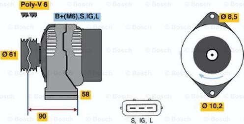 BOSCH 0 986 043 061 - Alternator www.molydon.hr