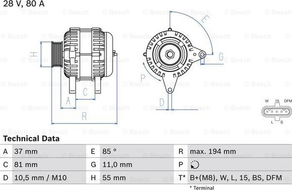 BOSCH 0 986 047 410 - Alternator www.molydon.hr