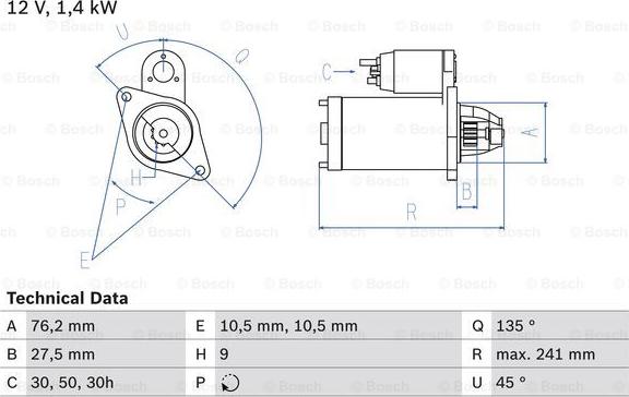 BOSCH 0 986 015 050 - Starter www.molydon.hr