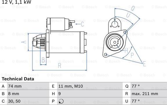 BOSCH 0 986 016 500 - Starter www.molydon.hr