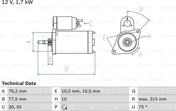 BOSCH 0 986 016 250 - Starter www.molydon.hr