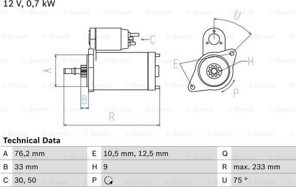 BOSCH 0 986 010 530 - Starter www.molydon.hr