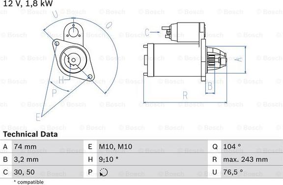 BOSCH 0 986 018 680 - Starter www.molydon.hr