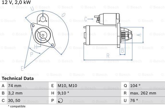 BOSCH 0 986 017 500 - Starter www.molydon.hr