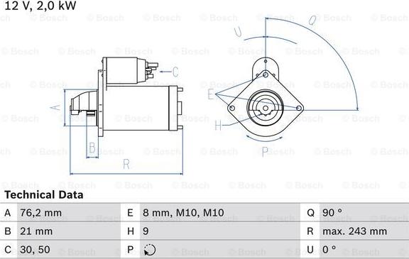 BOSCH 0 986 017 300 - Starter www.molydon.hr