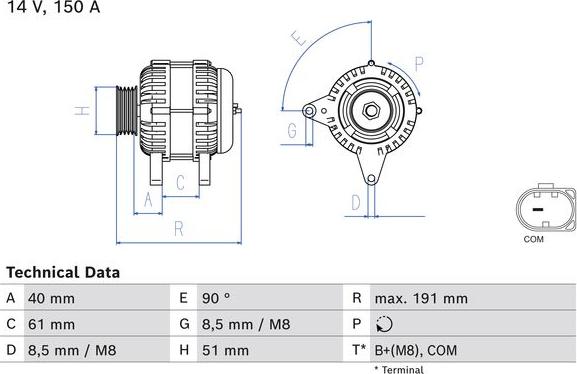 BOSCH 0 986 085 020 - Alternator www.molydon.hr