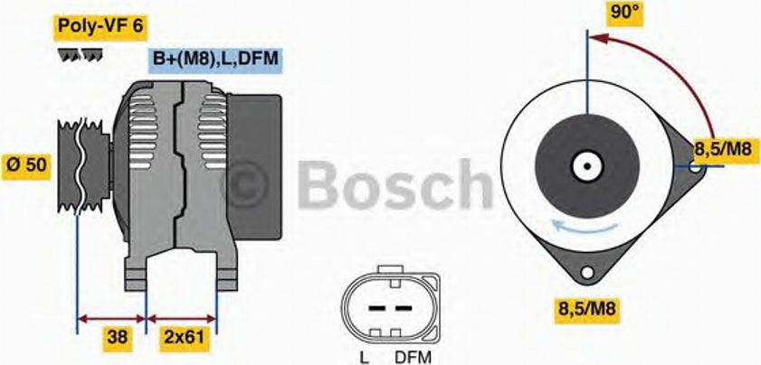 BOSCH 0986080970 - Alternator www.molydon.hr