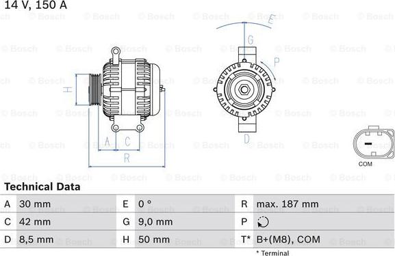 BOSCH 0 986 080 040 - Alternator www.molydon.hr