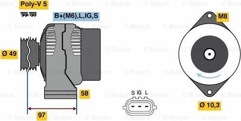 BOSCH 0 986 080 010 - Alternator www.molydon.hr