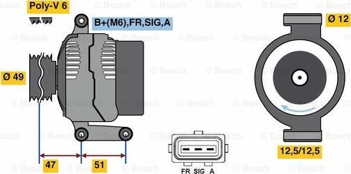 BOSCH 0 986 080 750 - Alternator www.molydon.hr