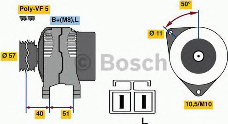 BOSCH 0 986 081 310 - Alternator www.molydon.hr