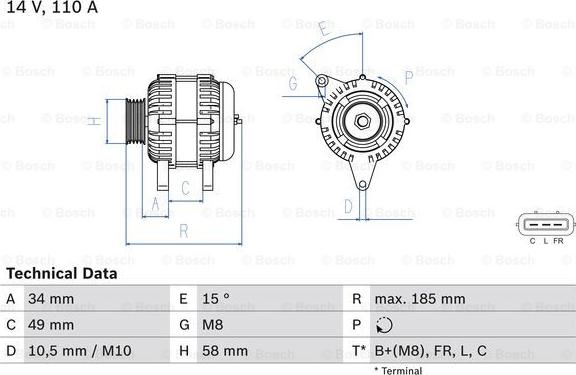 BOSCH 0 986 083 550 - Alternator www.molydon.hr