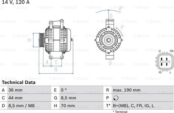 BOSCH 0 986 082 050 - Alternator www.molydon.hr