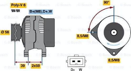 BOSCH 0 986 039 010 - Alternator www.molydon.hr