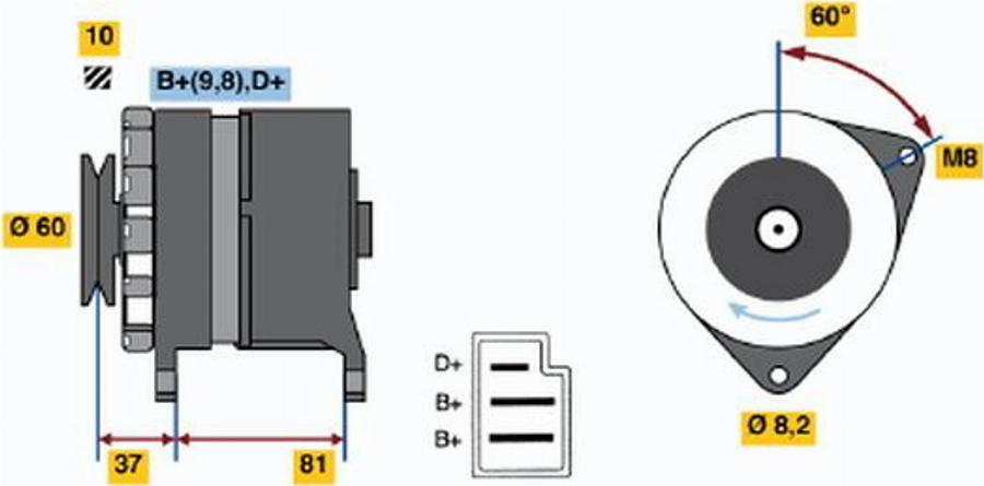 BOSCH 0986030770 - Alternator www.molydon.hr