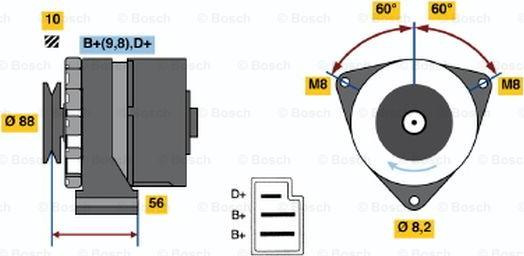 BOSCH 0 986 031 550 - Alternator www.molydon.hr