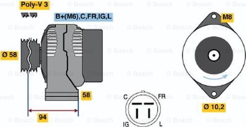 BOSCH 0 986 038 551 - Alternator www.molydon.hr