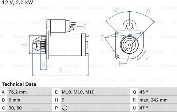 BOSCH 0 986 021 820 - Starter www.molydon.hr