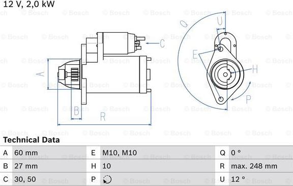 BOSCH 0 986 023 110 - Starter www.molydon.hr