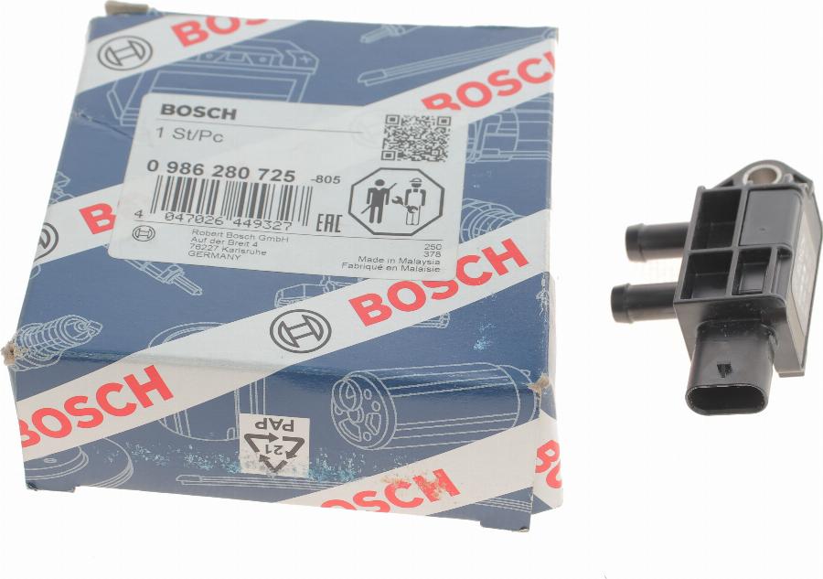 BOSCH 0 986 280 725 - Senzor, pritisak Ispušnih plinova www.molydon.hr