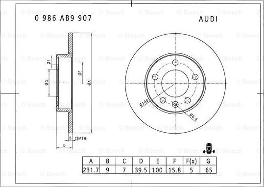 BOSCH 0 986 AB9 907 - Kočioni disk www.molydon.hr