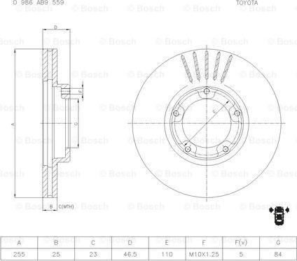 BOSCH 0 986 AB9 559 - Kočioni disk www.molydon.hr