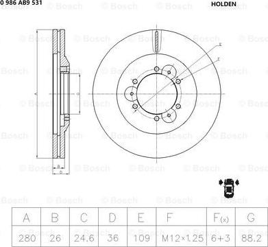 BOSCH 0 986 AB9 531 - Kočioni disk www.molydon.hr