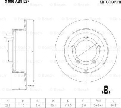 BOSCH 0 986 AB9 527 - Kočioni disk www.molydon.hr