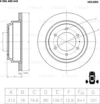 BOSCH 0 986 AB9 649 - Kočioni disk www.molydon.hr