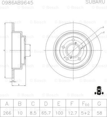 BOSCH 0 986 AB9 645 - Kočioni disk www.molydon.hr