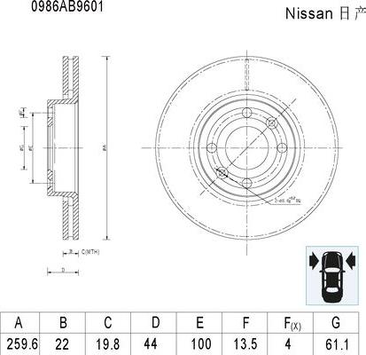 BOSCH 0 986 AB9 601 - Kočioni disk www.molydon.hr