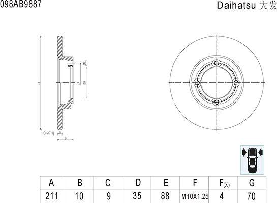 BOSCH 0 986 AB9 887 - Kočioni disk www.molydon.hr