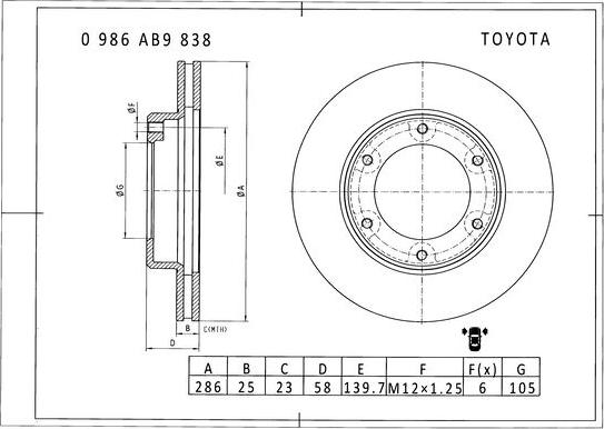 BOSCH 0 986 AB9 838 - Kočioni disk www.molydon.hr