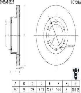 BOSCH 0 986 AB9 825 - Kočioni disk www.molydon.hr