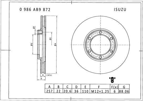 BOSCH 0 986 AB9 872 - Kočioni disk www.molydon.hr