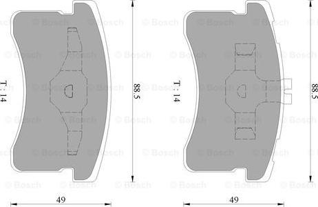 BOSCH 0 986 AB9 266 - Komplet Pločica, disk-kočnica www.molydon.hr