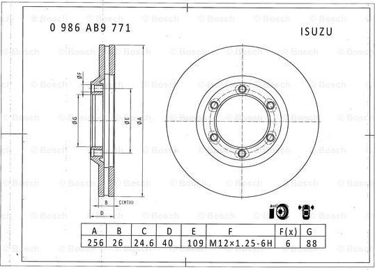 BOSCH 0 986 AB9 771 - Kočioni disk www.molydon.hr